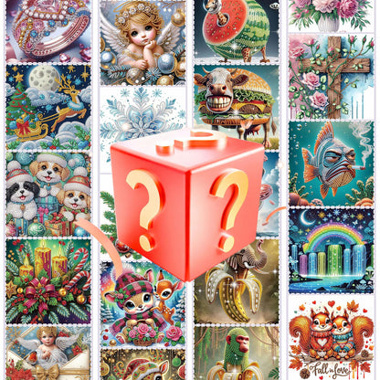 MVVMTOP 10 psc Diamond Painting Kits, Random 5D Special Shape Diamond Art Kit for Adults, DIY Crystal Rhinestone Diamond Painting Crafts for Wall Home Decor Gift