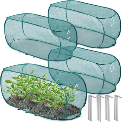 Threehoney 4 35'' 14'' 16'' Pcs x x Pop up Garden Mesh Plant Cover Outdoor Plant Protector Garden Row Raised Bed Cover