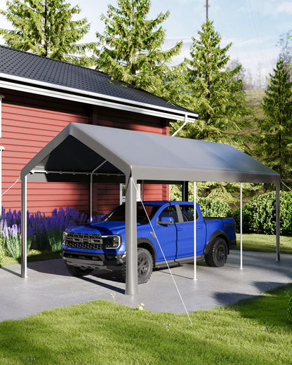 GAOMON 10X20 Carport, Heavy Duty Carport,Car Canopy Garage Boat Shelter Party Tent, Waterproof Portable Car Canopy for Truck, Boat, SUV，Grey/Yellow