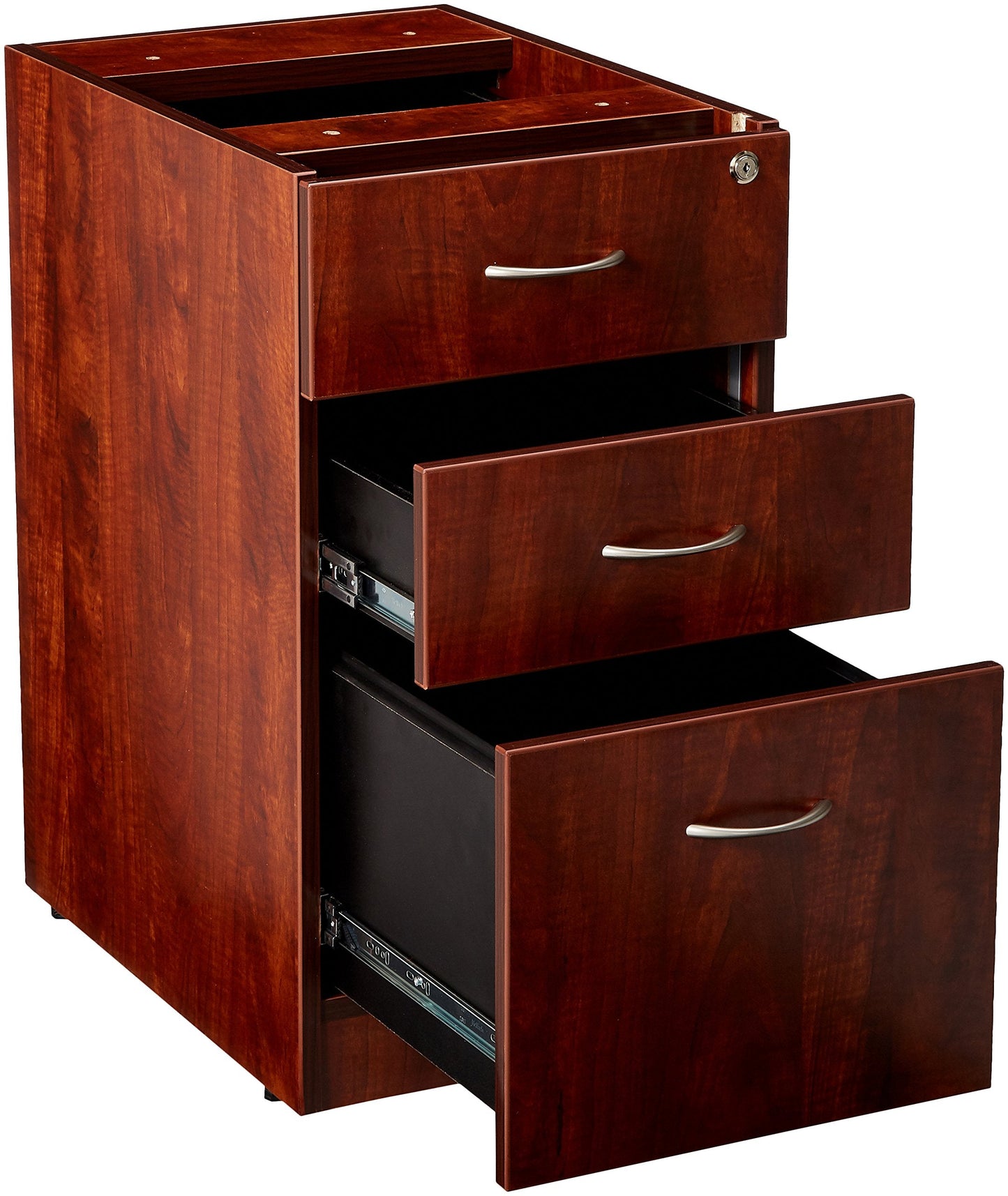 Lorell LLR69604 69000 Series Free Standing Fixed Pedestals, Cherry