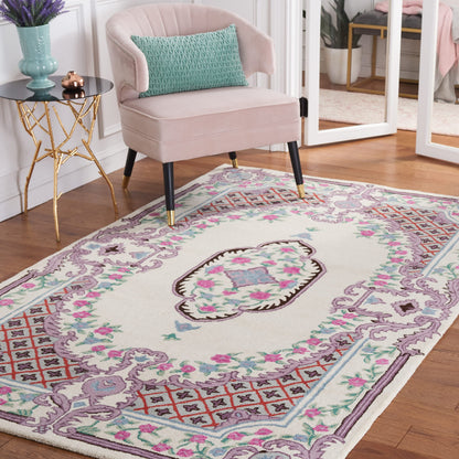 SAFAVIEH Bellagio Collection 8' x 10' Ivory BLG535B Handmade Medallion Premium Wool Living Room Dining Bedroom Area Rug