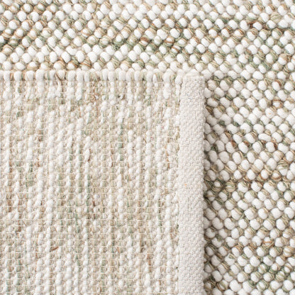 SAFAVIEH Natura Collection Area Rug - 6' x 9', Sage & Ivory, Handmade Wool, Ideal for High Traffic Areas in Living Room, Bedroom (NAT182W)