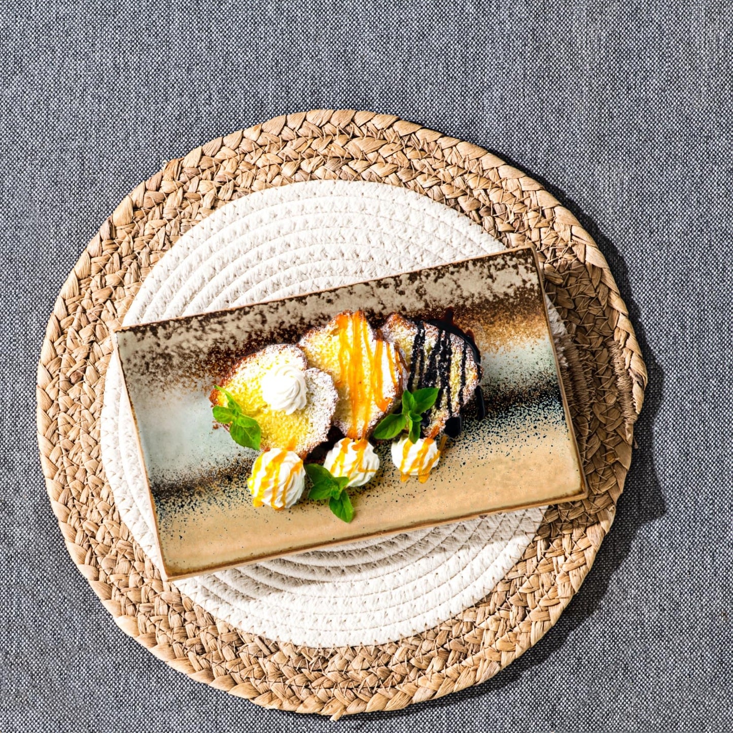 UNICASA Ceramic Sushi Plate Set 8 Piece, Japanese Style Sushi Serving Set for 2, Dishwasher & Microwave Safe, Include Sushi Plates, Sauce Dishes, Chopsticks & Holders, Light Brown