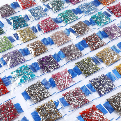 60000 Pcs 60 Color Rhinestones Diamond Painting Beads Flat Bottom Round Resin Beads Art Replacement Diamonds for DIY Craft Diamond Painting Accessories(Fresh Color)