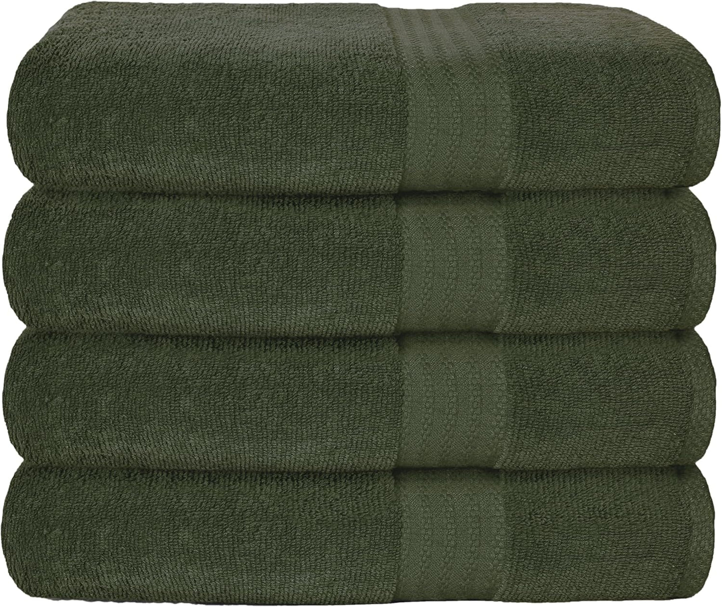 4 Pack Set 100% 4 27x54 GLAMBURG Premium Cotton Bath Towel - Pure Cotton - Bath Towels - Ideal for Everyday use - Ultra