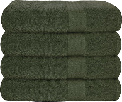 4 Pack Set 100% 4 27x54 GLAMBURG Premium Cotton Bath Towel - Pure Cotton - Bath Towels - Ideal for Everyday use - Ultra