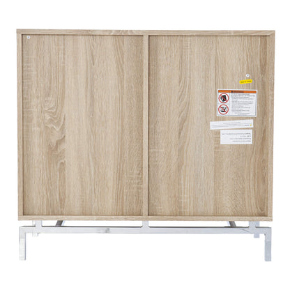 SEI Furniture - Northdom Bar Cabinet with Wine Storage - Transitional Design, Natural Iron and Wood - Ideal for Living Room, Home Bar (HZ1114405)