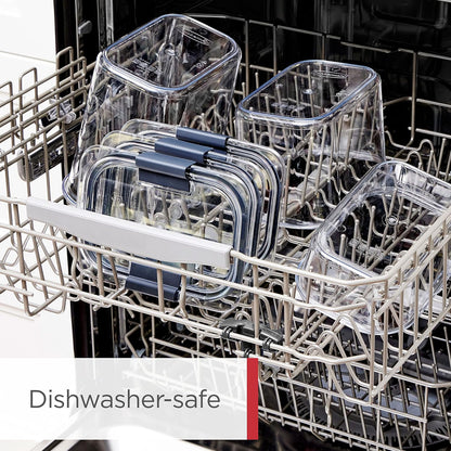 Rubbermaid Brilliance 14-Piece Food Storage Container Set - Airtight, BPA-Free, Ideal for Kitchen Organization