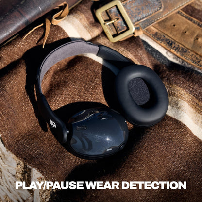 Skullcandy Hesh 540 ANC Wireless Over-Ear Bluetooth Headphones with THX Spatial Audio, Active Noise Cancelling, Personalized Sound, Up to 65 Hours Battery, Microphone for iPhone Android - True Black