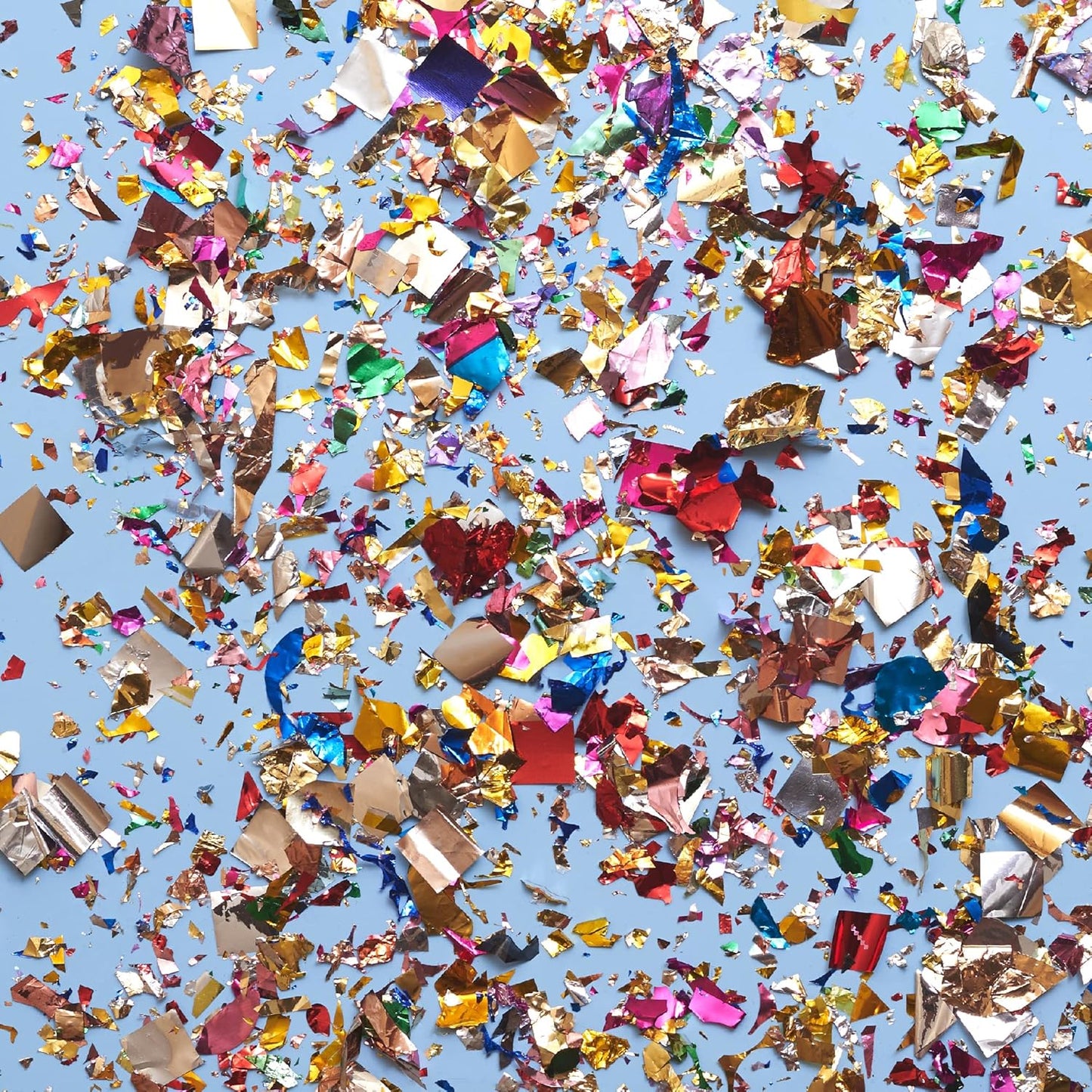 Jumbo Mylar Rainbow Foil Confetti - Glittering Metallic Confetti for New Year's, Birthdays, Weddings (300 Grams)