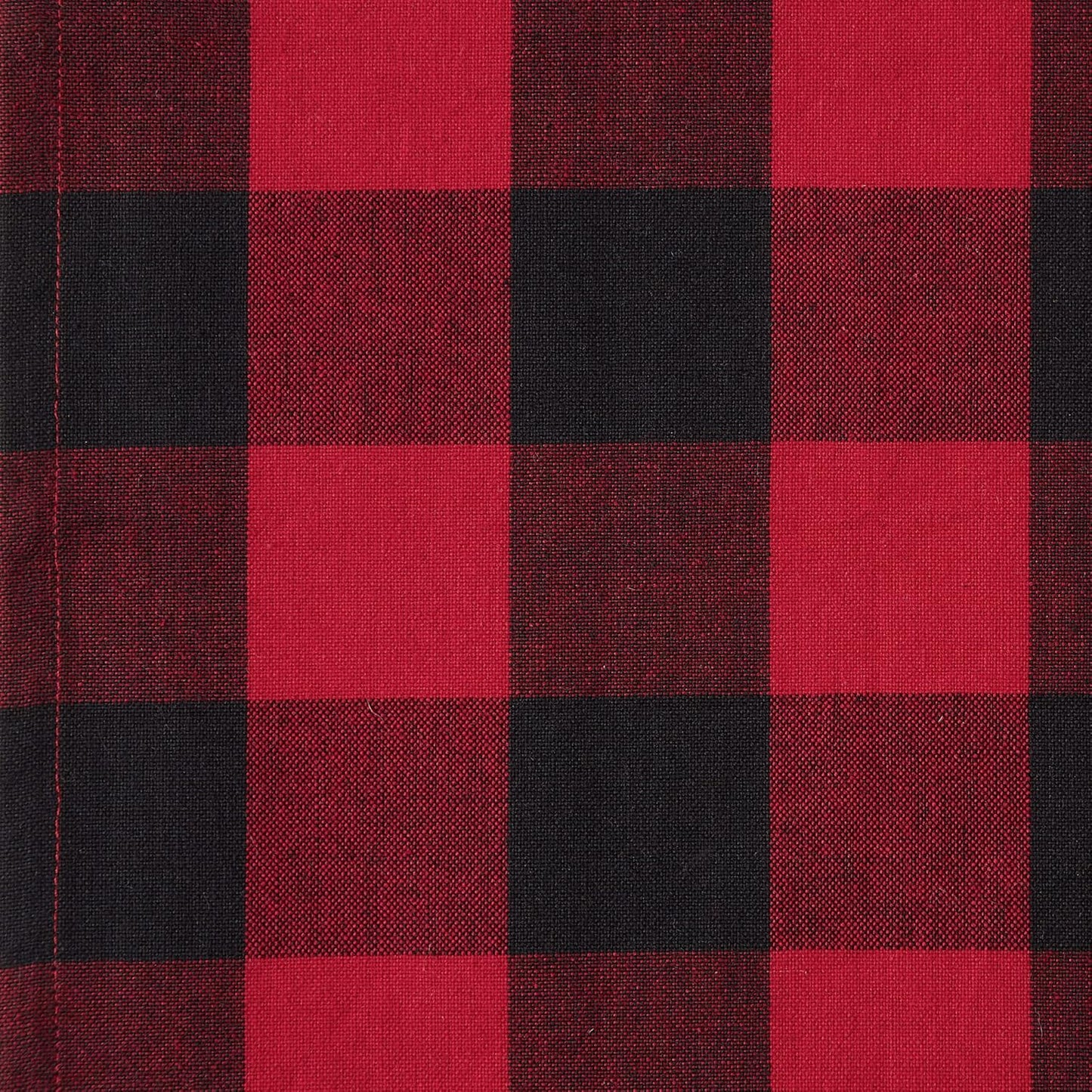 DII Buffalo Check Cloth Napkin Set, Classic Farmhouse, 20x20, Red & Black, 6 Piece