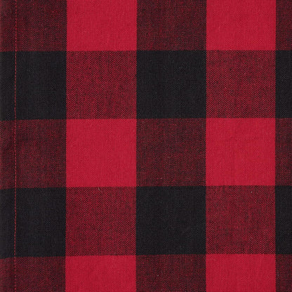 DII Buffalo Check Cloth Napkin Set, Classic Farmhouse, 20x20, Red & Black, 6 Piece
