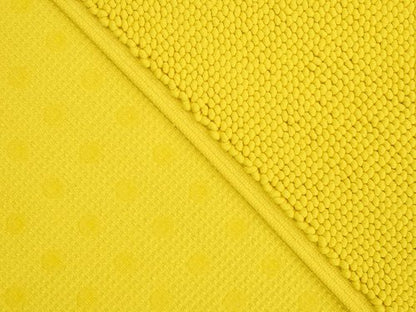 Cotton Paradise 100% Cotton Bath Mat - Non-Slip, Soft & Absorbent, Quick Dry, 17x24 Inch, Yellow