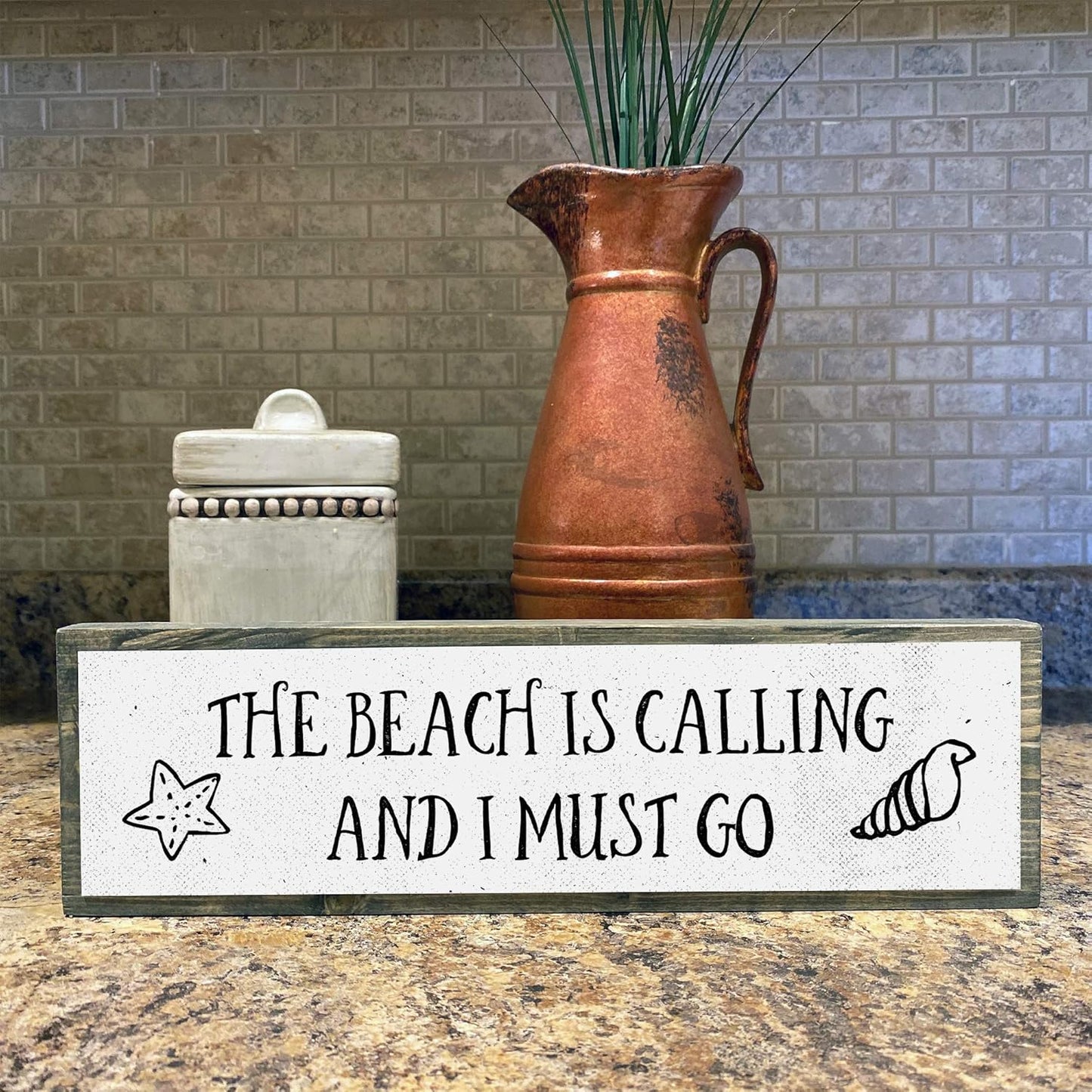 Beach Wood Signs, Medium - Wood And Metal, The Beach Is Calling And I Must Go