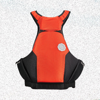 Astral Bowen Life Jacket - Lightweight USCG Type III PFD Adult Life Vest for Fishing, Touring, SUP, & Whitewater - Fire Orange - Small/Medium