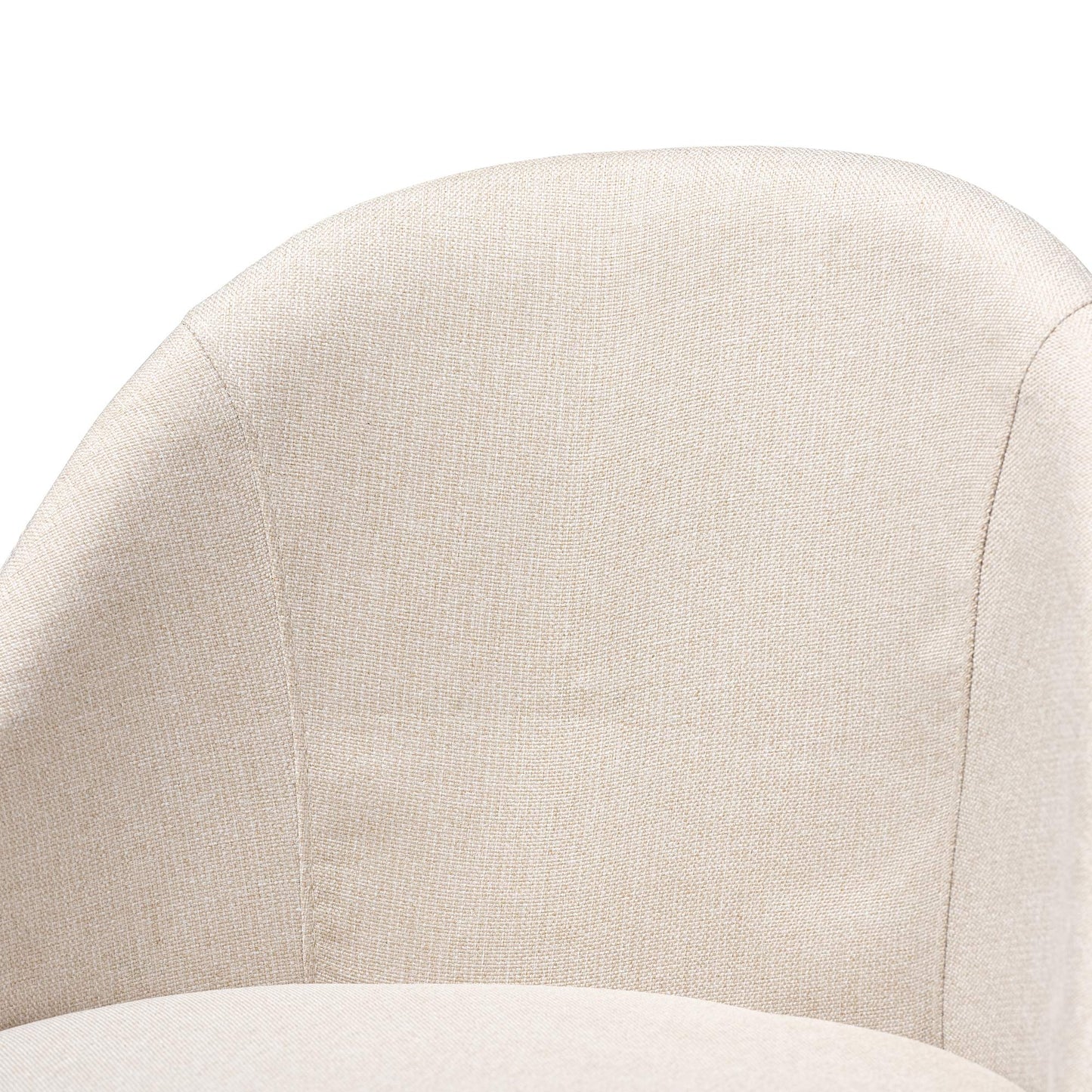 Baxton Studio Carra Mid-Century Modern Light Beige Fabric Upholstered Walnut-Finished Wood Swivel Counter Stool