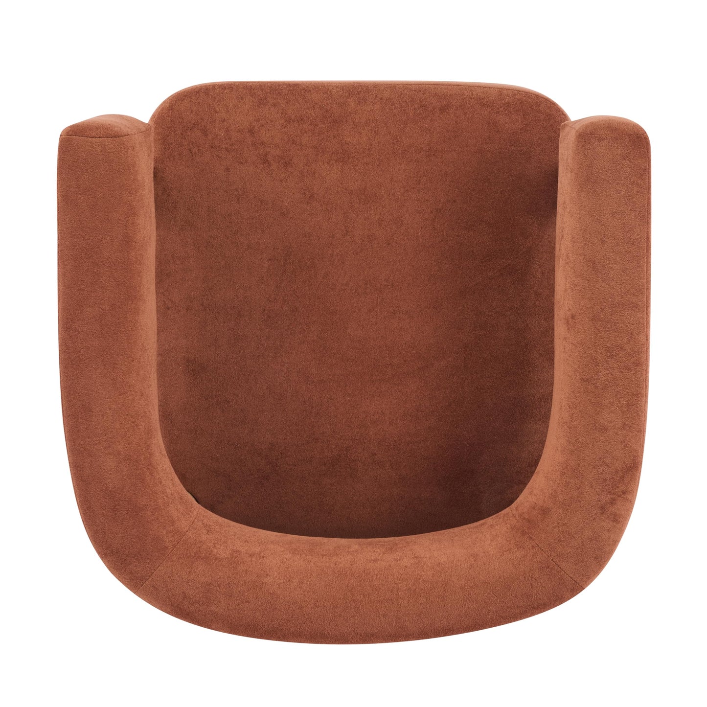 Christopher Knight Home Carly Low Profile Accent Chair, Boucle Upholstered Barrel Chair, Comfy Reading Chair for Bedroom, Wooden Single Lounge Sofa, Burnt Orange