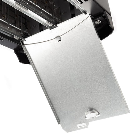 Dominion 2-Slice Toaster, Shade Control, Slide-Out Crumb Tray, Auto-Shutoff, Brushed Stainless Steel/Black
