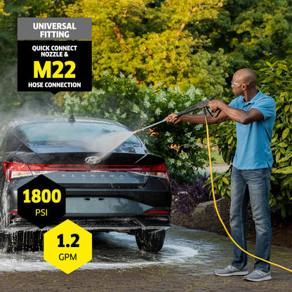 Kärcher Electric Pressure Washer K1800PS, CETA Certified, 3 Spray Nozzles, Detergent Tank, for Cars, Driveways, Siding, Patios, 1.2 GPM