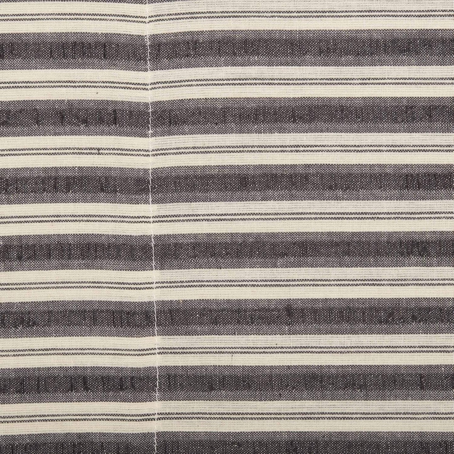 VHC Brands Ashmont Farmhouse Stripe Pillow Case Set of 2, Charcoal Grey and Ivory/Creme, King Size