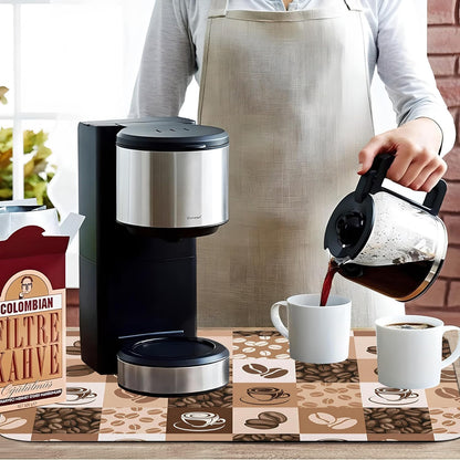 Coffee Bar Mat Accessories for Countertop, Super Absorbent Anti-Slip Silicone Dish Drying Mats, 19inx12in