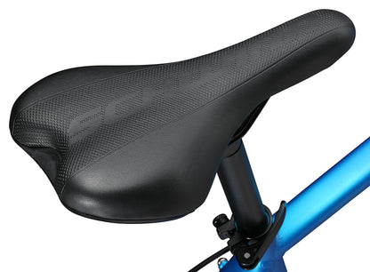 Schwinn Volare 1500 Flat Bar Hybrid Sports Road Bike, Men and Women, 24-Speed, 700c Wheels, 18.5-Inch Aluminum Frame, Mechanical Disc Brakes, Blue/Black