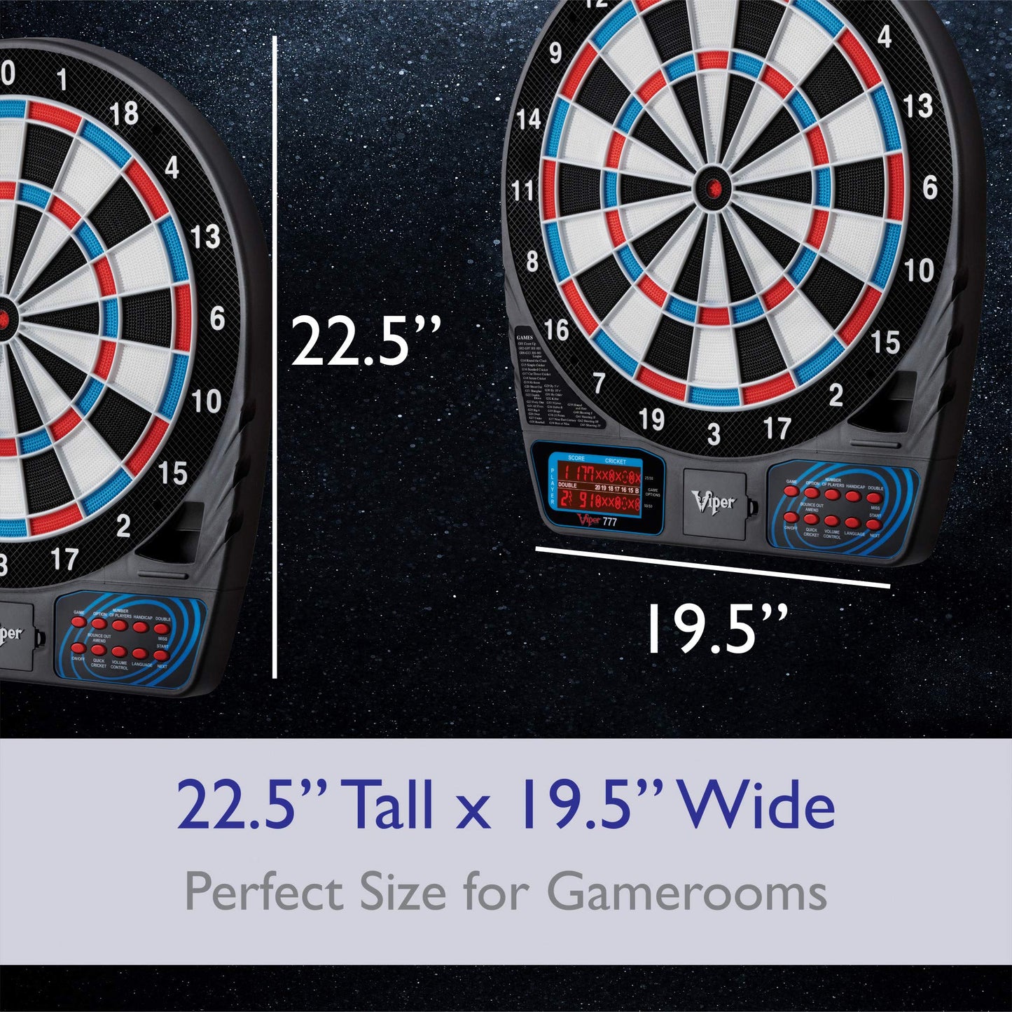 Viper Metropolitan Solid Wood Cabinet & Electronic Dartboard Play-Ready Bundle
