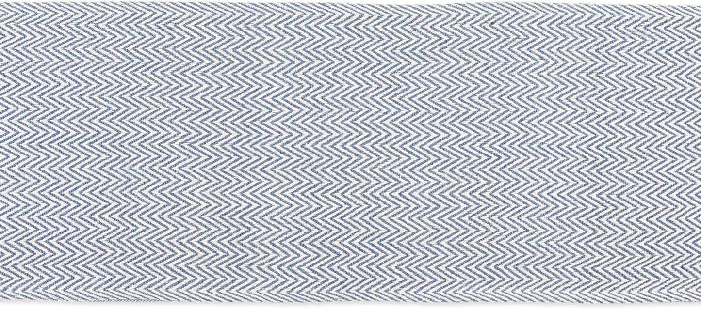 DII Woven Basic Tabletop Collection - Chevron Table Runner, 15x72, French Blue