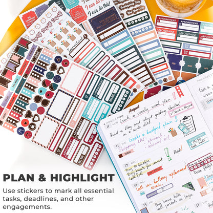 Clever Fox Planner Stickers – 1360+ Aesthetic Monthly, Weekly, Daily, Seasonal, Holiday & Journal Stickers – Journaling & Calendar Accessories for Women, Adults & School, 14 Sheets (Value Pack)