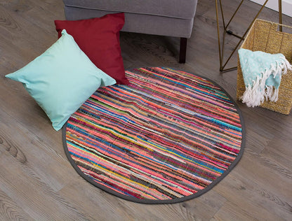DII Chindi Home Collection Handwoven Multicolor Area Rag Rug - 36" Round