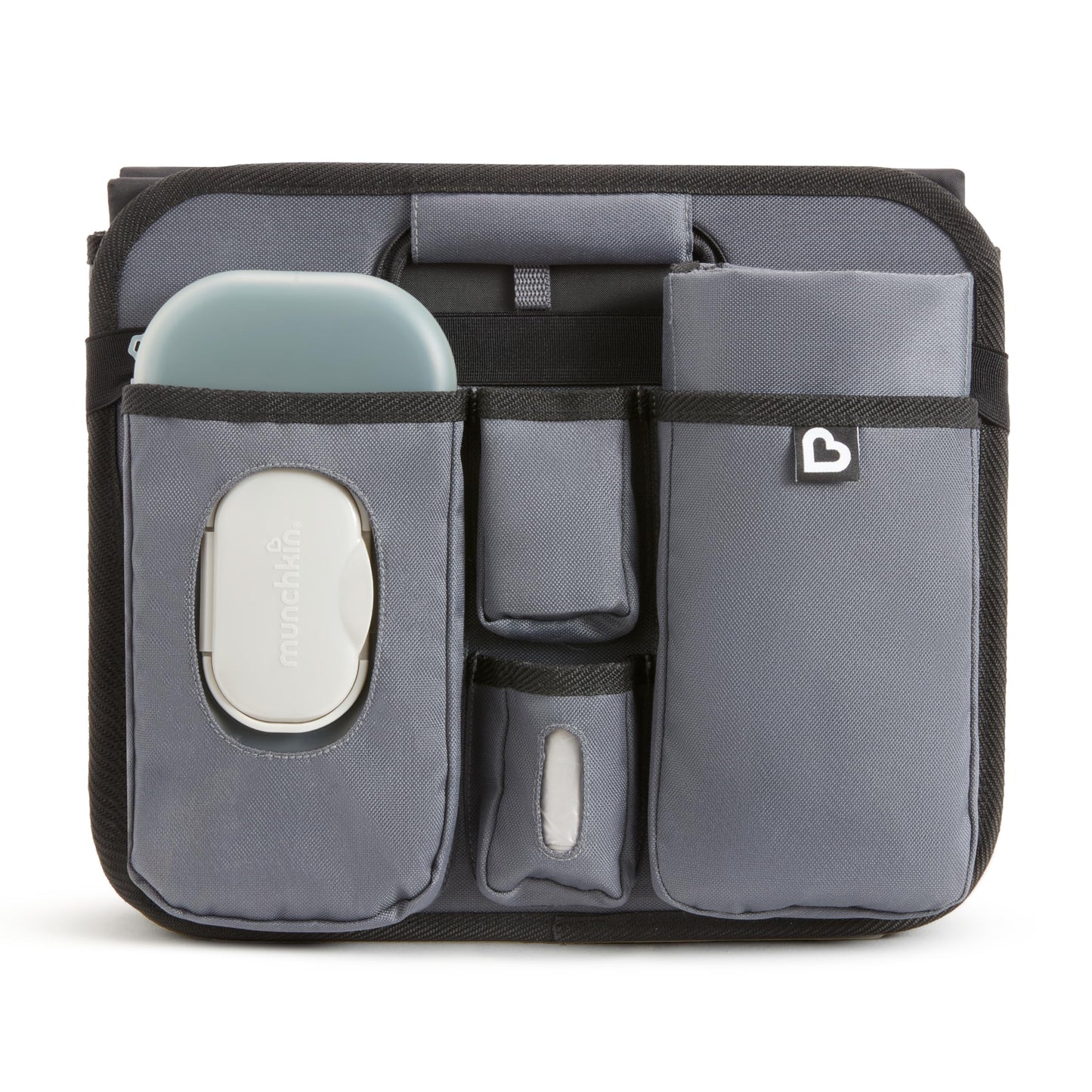 Munchkin Brica Out-n-About Trunk and Car Organizer with Diaper Changing Station, Collapsible, Grey