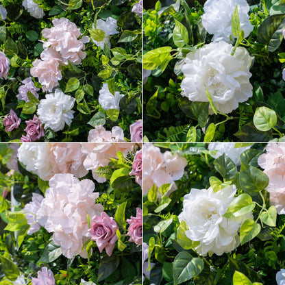 Artificial Luxury‌ Flower Wall Panels, Gorgeous 3D Silk Floral Backdrop for Wedding, Baby Show, Party and Home Decor, Quick Assembly/Storage, Both Eco ＆ Pet Friendly