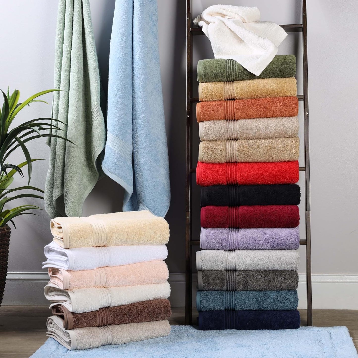 8-Piece Set, Superior Egyptian Cotton Hand Towel Towel Basics For Quick Dry, Absorbent Small Towels, Facial, Spa