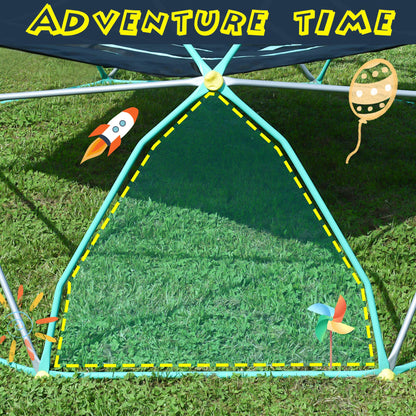 Merax 12FT Climbing Dome with Hammock, Outdoor Geometric Dome Climber Play Center for Kids 3-10 Supporting 1000 lbs, Easy Assembly Jungle Gym