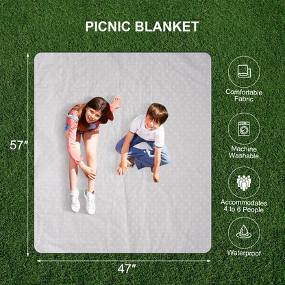 Zettfuly Picnic Basket Set for 2 - Wicker Insulated Picnic Basket with Waterproof Blanket, Folding Wine Picnic Table & Cutlery Kits, Picnic Baskets Kit for Camping, Outdoor, Valentine (White Flower)