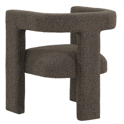 Coaster Home Furnishings - Petra - Boucle Upholstered Accent Chair Curved Arms and Cushioned Seat - Contemporary Style - Living Room - Chocolate Brown - 902880