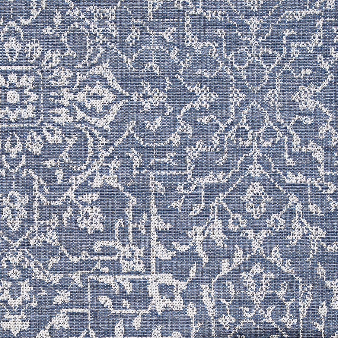 Couristan Monte Carlo Palmette Area Rug, 2' x 3'7", Indoor/Outdoor, Navy-Ivory