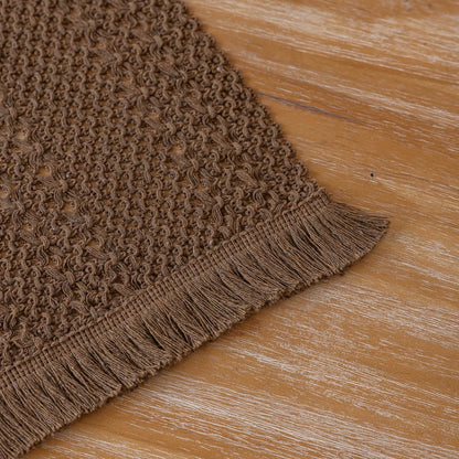 13x48 Inches Keketoarrange Boho Brown Table Runner for Home Decor Farmhouse Small Macrame Woven Burlap Jute Rustic