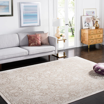 SAFAVIEH Area Rug 8x10 - Reflection Collection - Large - Beige & Cream, Non-Shedding & Easy Cleaning, Ideal for Living Room, Bedroom, Dining Space (RFT667A)