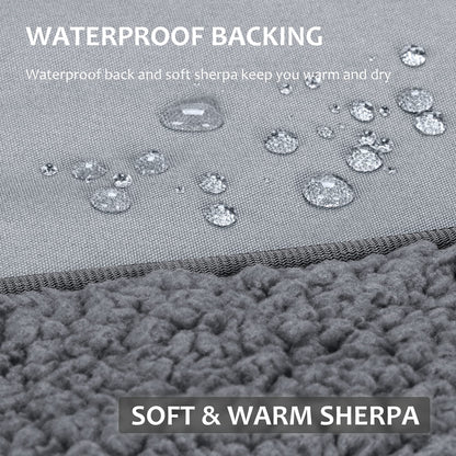 Tirrinia Large Waterproof Outdoor Blanket, Soft Warm Windproof Stadium Blanket with Sherpa Fleece and Foldable for Outdoor Sport, Baseball, Football, Beach, Concerts, Car,59" x 79"