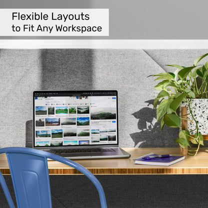 Tranquility Modular Wall | Plush Sound-Dampening Acoustic Room Divider | Luxurious Office Partition for Noise Reduction & Privacy (70'' x 70'')