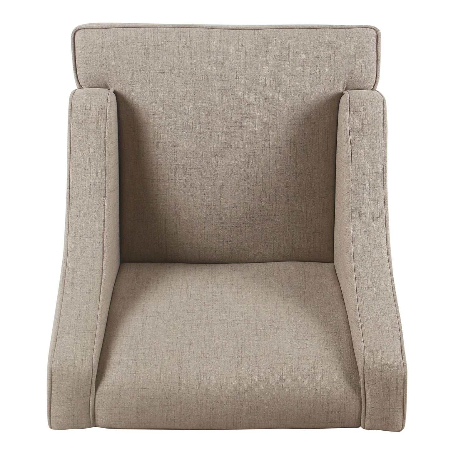HomePop Velvet Swoop Arm Accent Chair, Tan
