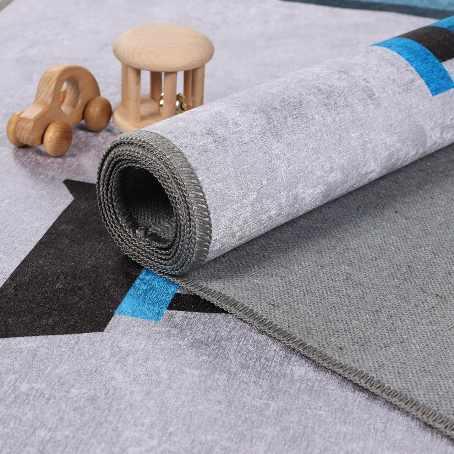 4' 6' SUPERIOR Indoor Kids Rug, Washable, Non-Slip, Toddlers & Babies, Perfect for High Traffic Playroom, Kids Room