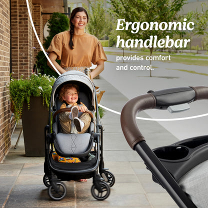 Graco® Premier Modes Merge Stroller with EZ Spin Wheels for 360 Rotation, 3 Modes: Infant Car Seat Carrier, Carry Cot, to Toddler Stroller, Reversible Baby Stroller Seat, Midtown