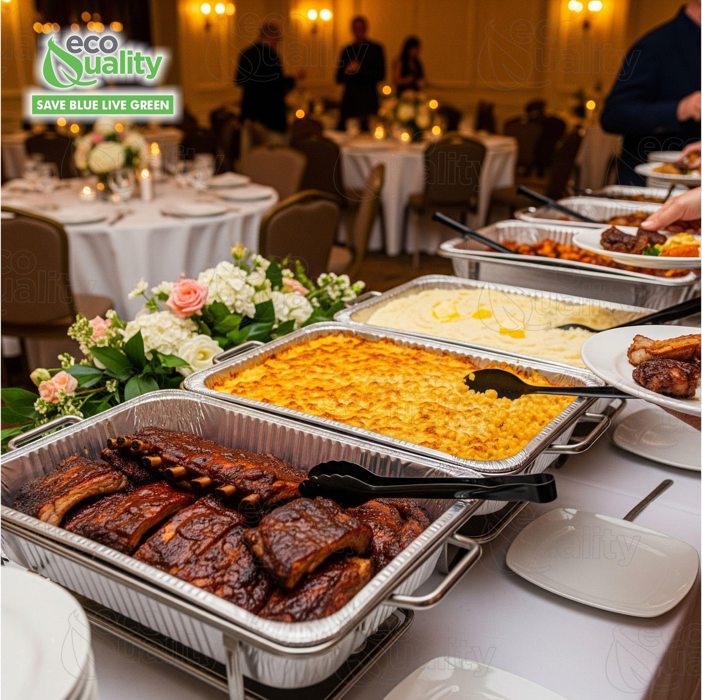 Full Size Aluminum Deep Pan - Disposable for Catering Events, Buffet Stations, Chafing Dishes, Oven Roasting, Baking, Steam, Meal Prep, Freezer Storage, Takeout and Food Service (100)