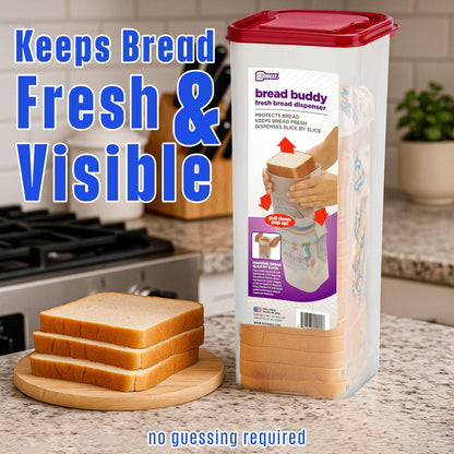 Buddeez Bread Buddy Bread Box – Keeps Loaves Fresh - Holds 1 Loaf of Sandwich Size Bread