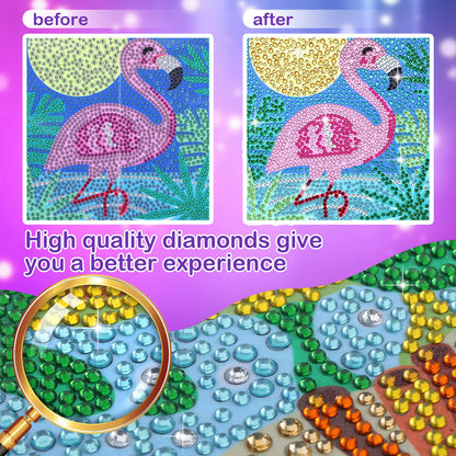 Epakh 8 Pieces Diamond Art Kits for Diamond Art Animal Gem 5D Painting Kit Crystal Easy to DIY Painting by Number Home Wall Decoration (Classic Style)