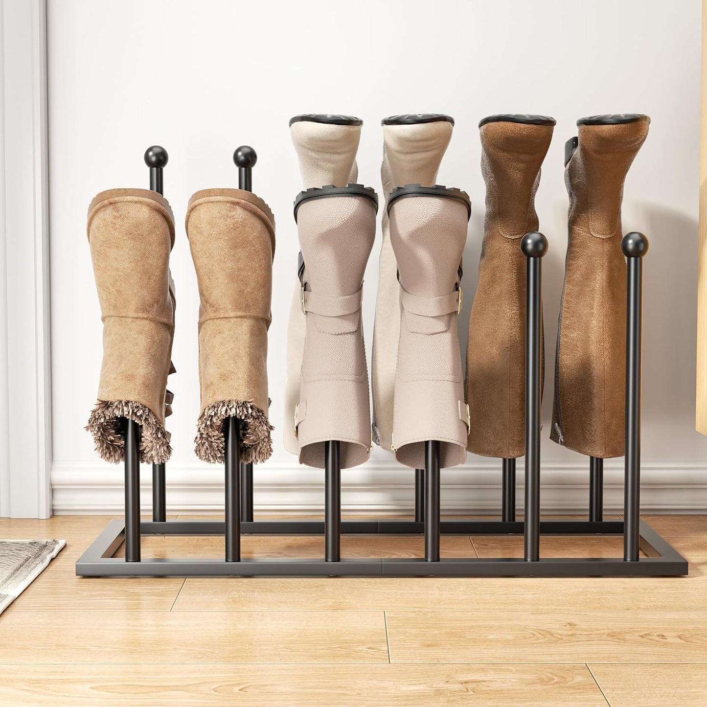 Closet, 6 pickpiff Boot Rack Organizer Tall Boots - Black Boot Storage Organizer Tall Boots for Entryway, Garage