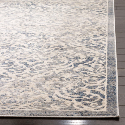 SAFAVIEH Brentwood Collection Area Rug - 10' x 13', Light Grey & Blue, Damask Design, Non-Shedding & Easy Care, Ideal for High Traffic Areas in Living Room, Bedroom (BNT810G)
