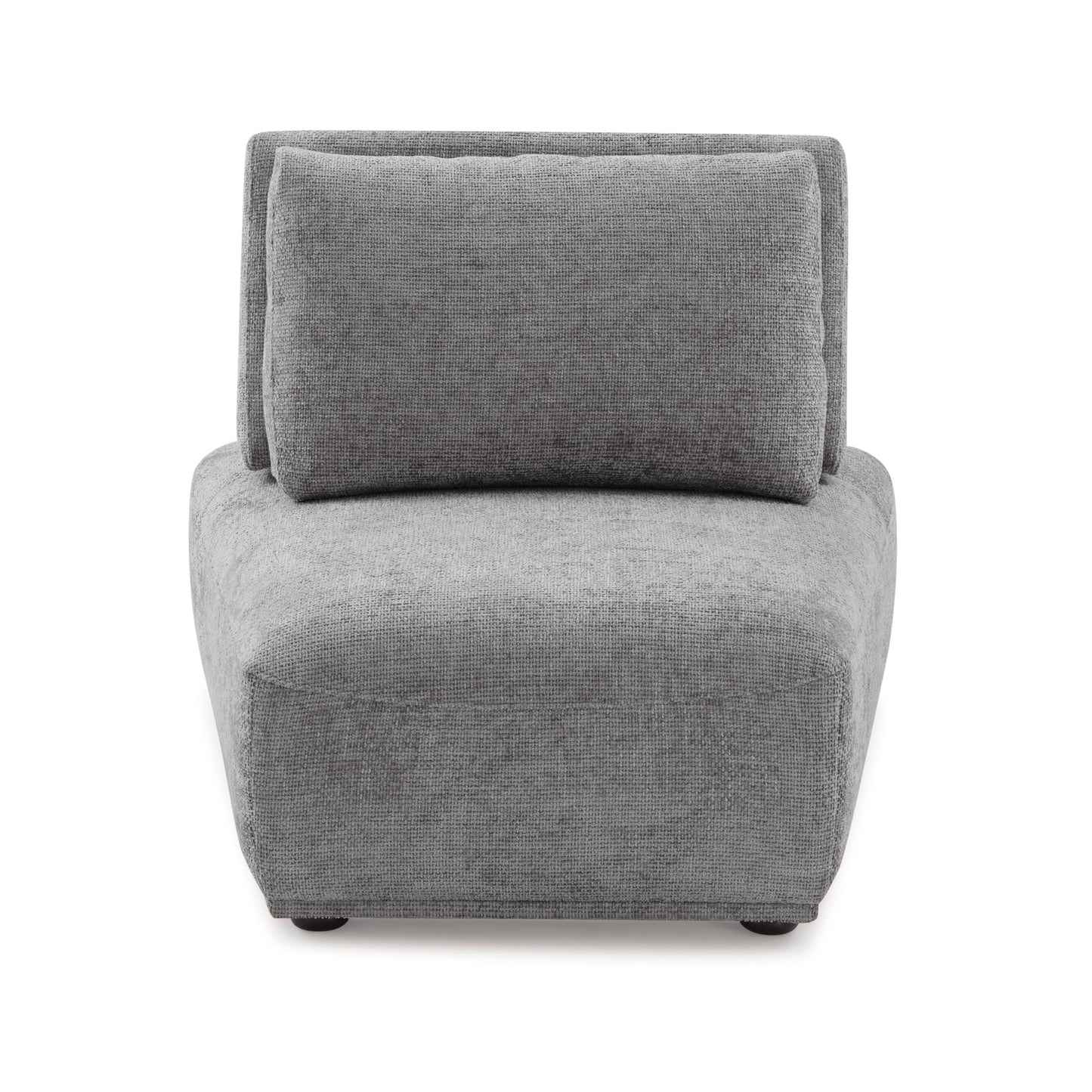 Furniture of America Tatiana Modern Chenille 3-Piece Curved Modular Sectional Sofa with Adjustable Backrest for Living Room, Office, Free-Combined, FSC & Oeko TEX Certified, Gray